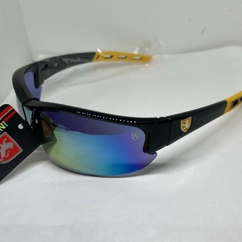 Khan Men’s Sport Wraparound Mirrored Lens Sunglasses UV400